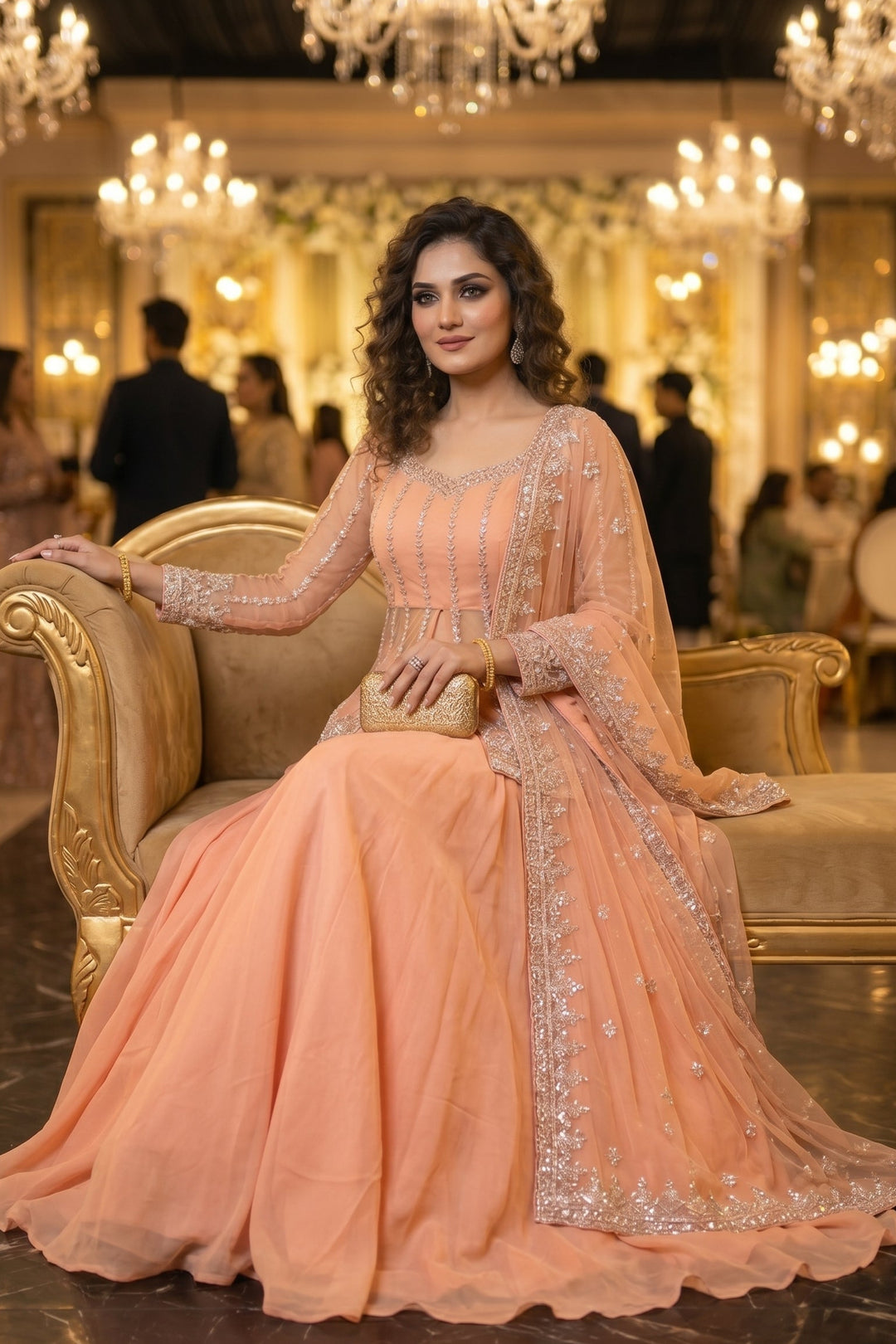 Crystal Radiance Designer Sharara Set