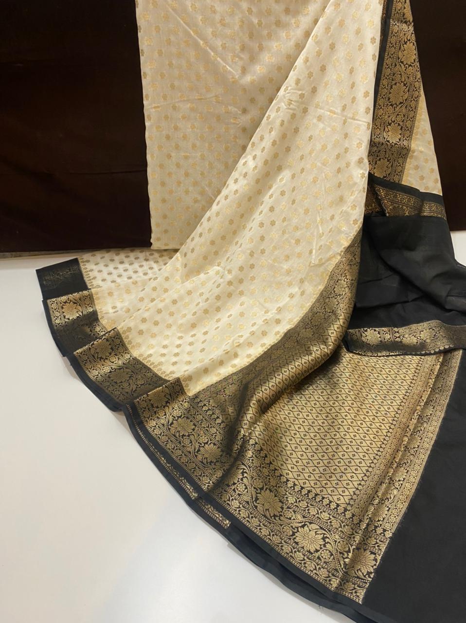 Starlight Sonata Banarasi Semi Georgette Soft Silk  Saree