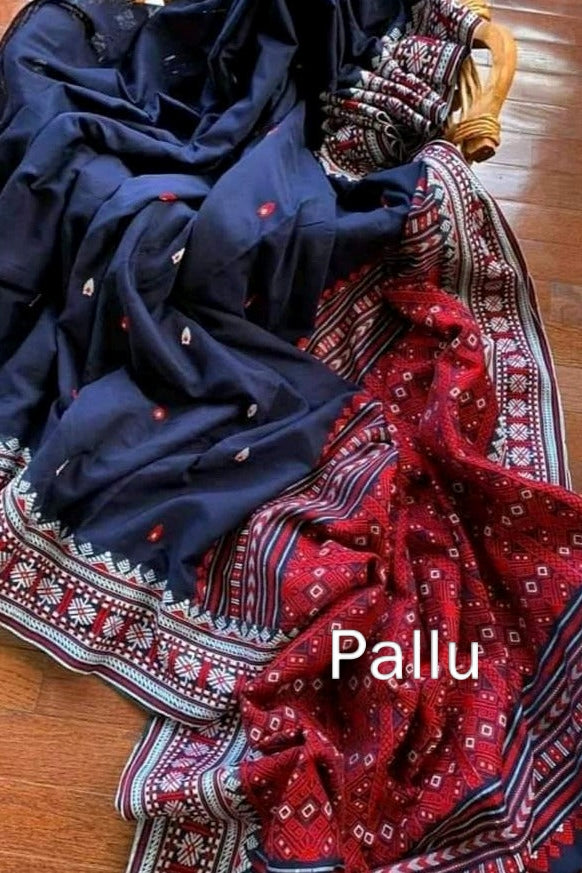 Assam Khadi Jamdani Saree