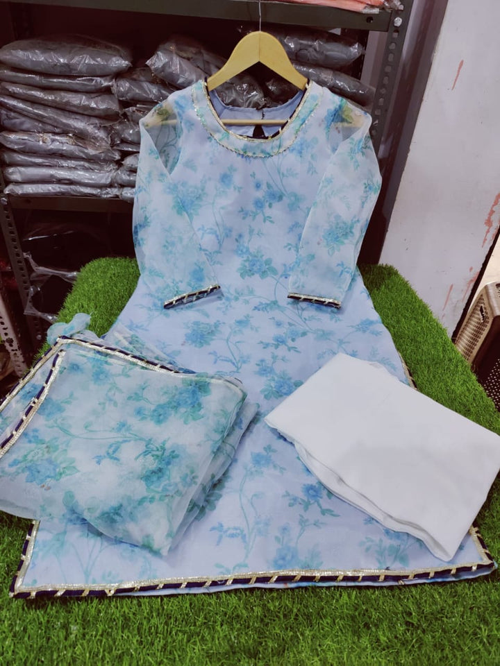 Organza Kurti Set