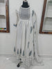 White Anarkali Mirror Work Suit Set