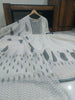 White Anarkali Mirror Work Suit Set