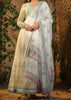 Designer white Jaipuri Anarkali Kurti Set