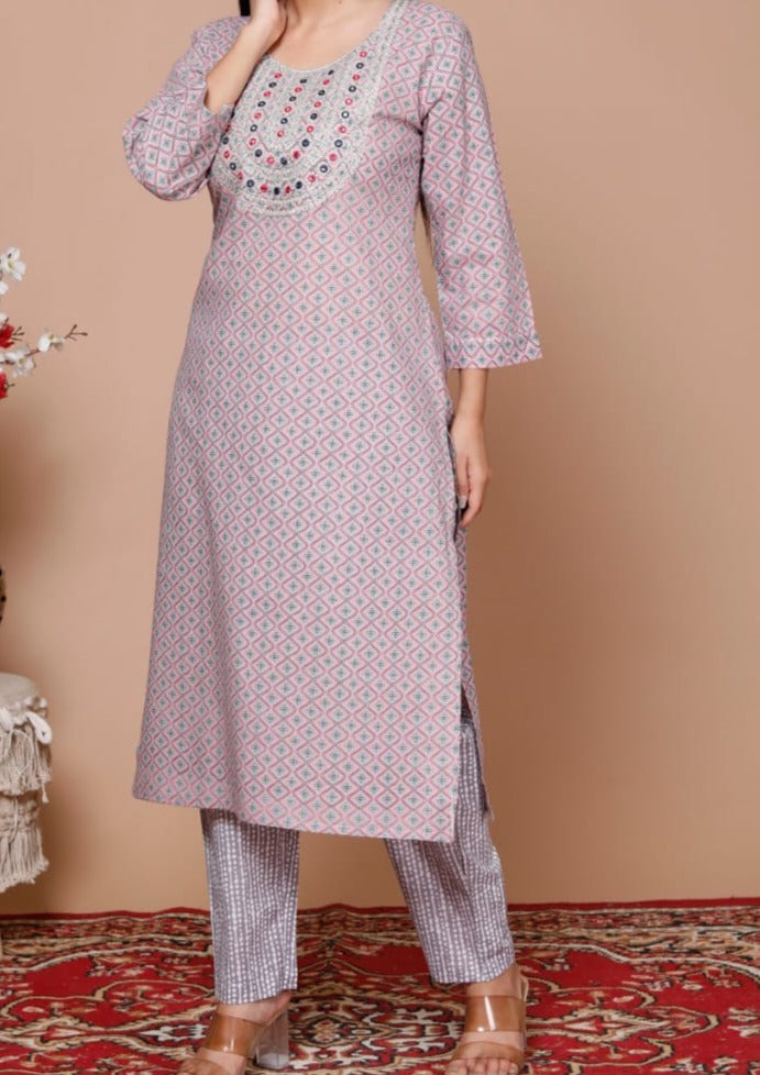 Anubhutee Pink Printed Straight Kurti Price in India, Full Specifications &  Offers | DTashion.com