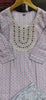 Grey Embroidered Straight Kurti Set