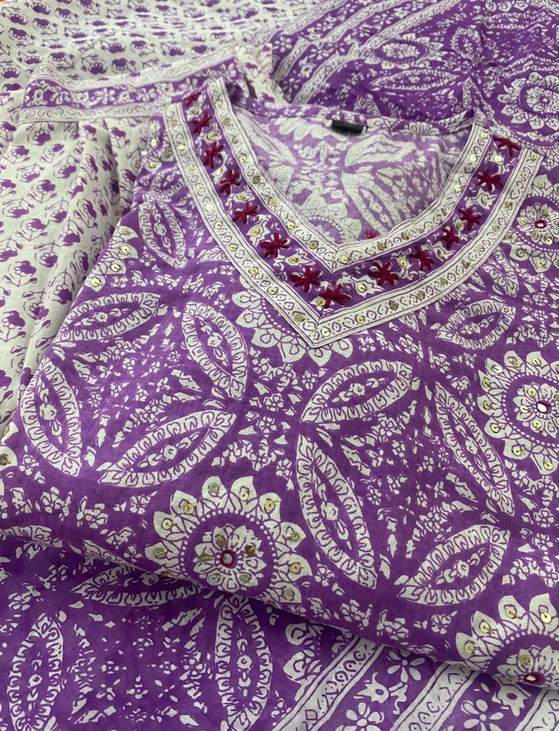 Violet Afghani Set