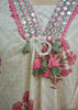 Exclusive V shaped neck line Detailing Embroidery Floral  Kurti Set