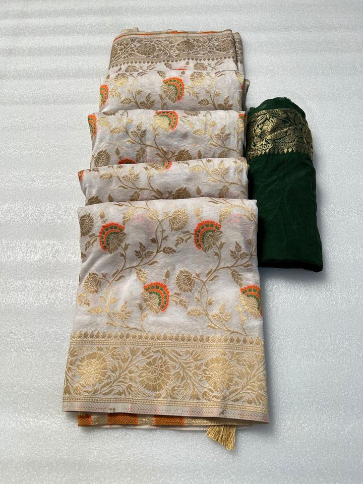 Charming  Khaddi Georgette Banarasi Saree