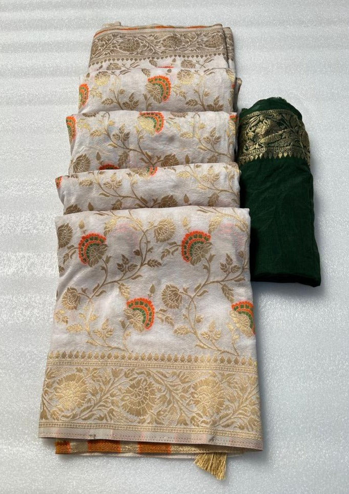 Charming  Khaddi Georgette Banarasi Saree