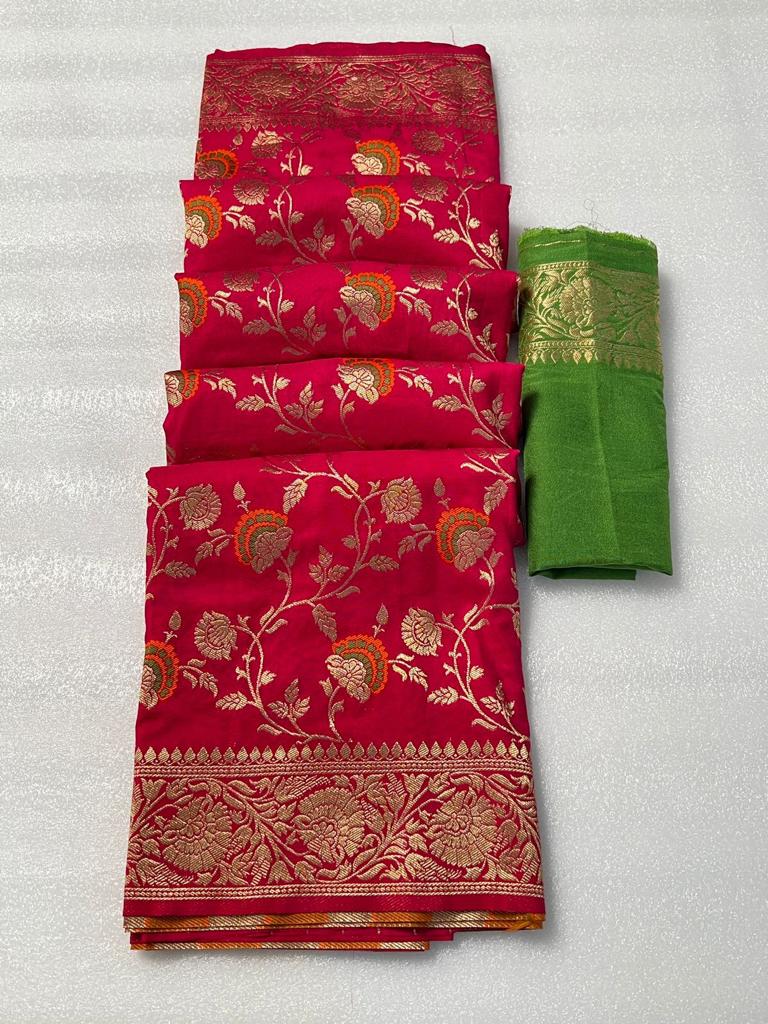 Charming  Khaddi Georgette Banarasi Saree