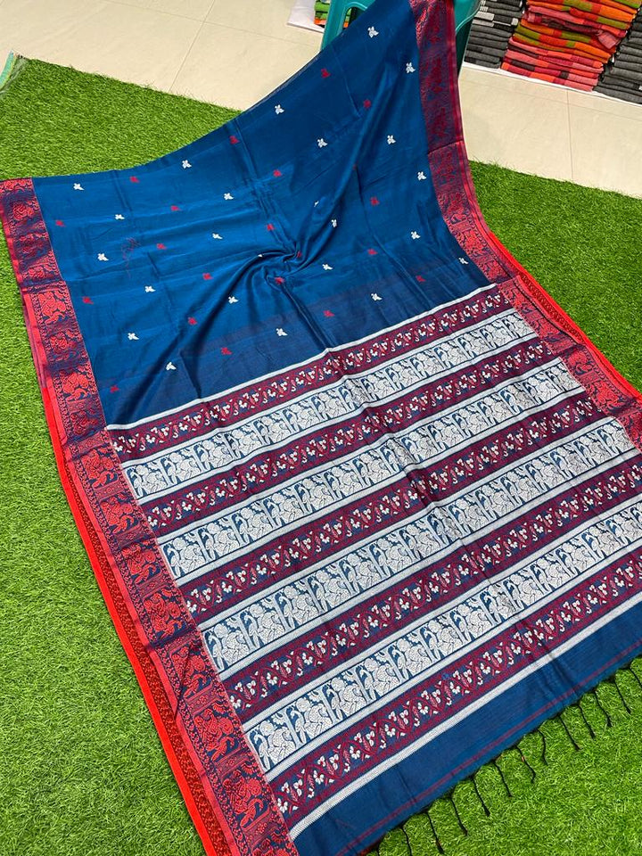 Royal Mercerized Cotton Jamdani Saree