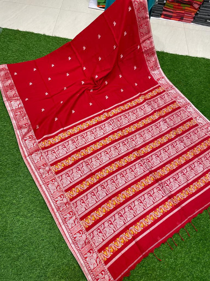 Royal Mercerized Cotton Jamdani Saree