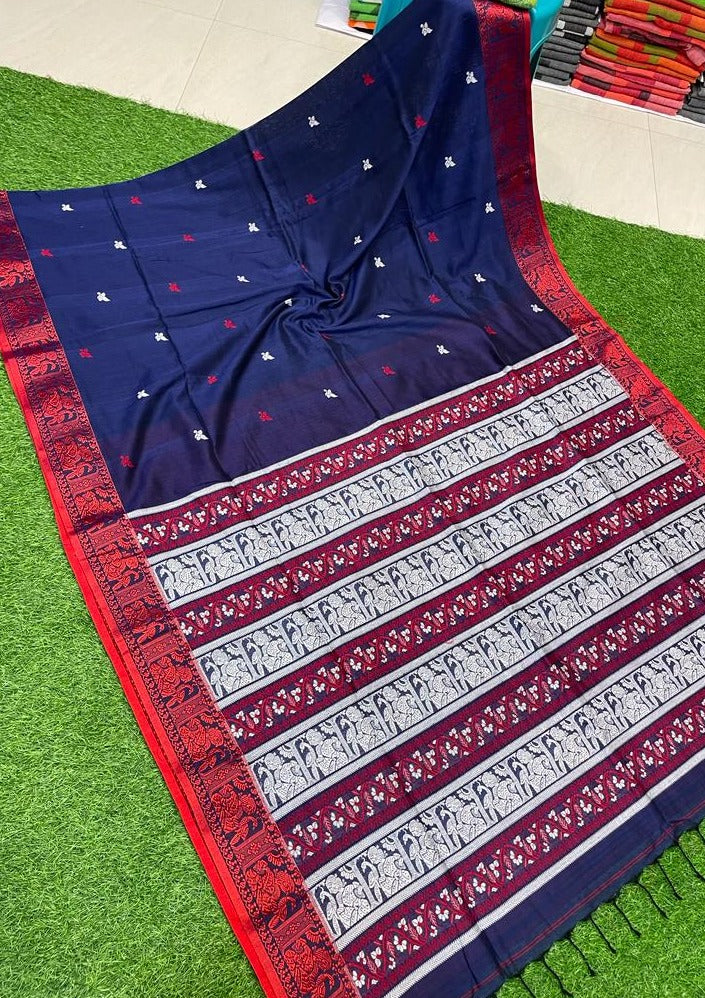 Royal Mercerized Cotton Jamdani Saree