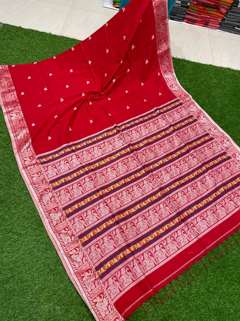 Royal Mercerized Cotton Jamdani Saree