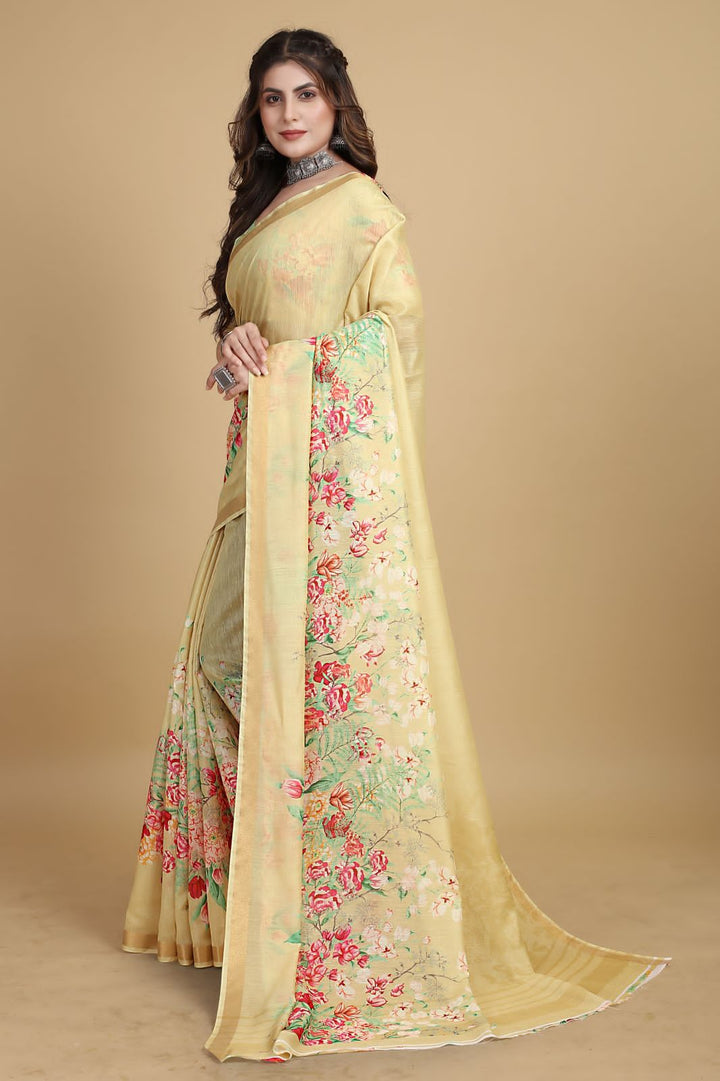 Meadow of Roses Fancy Chanderi Saree