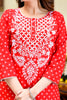 Extreme Red Straight Cut Jaipur Kurti Set