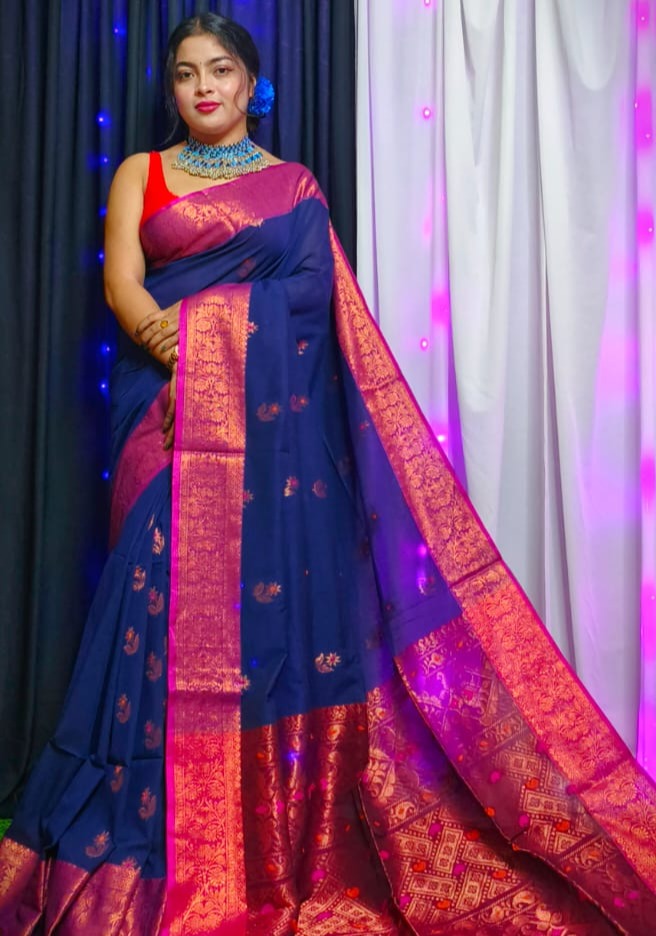 Aristocratic Cotton Banarasi Saree