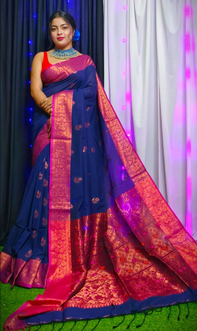 Aristocratic Cotton Banarasi Saree