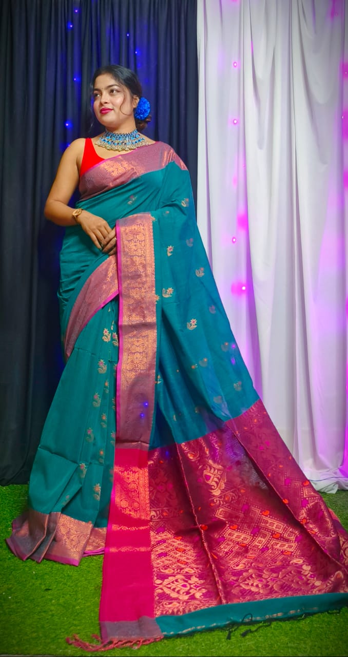 Aristocratic Cotton Banarasi Saree