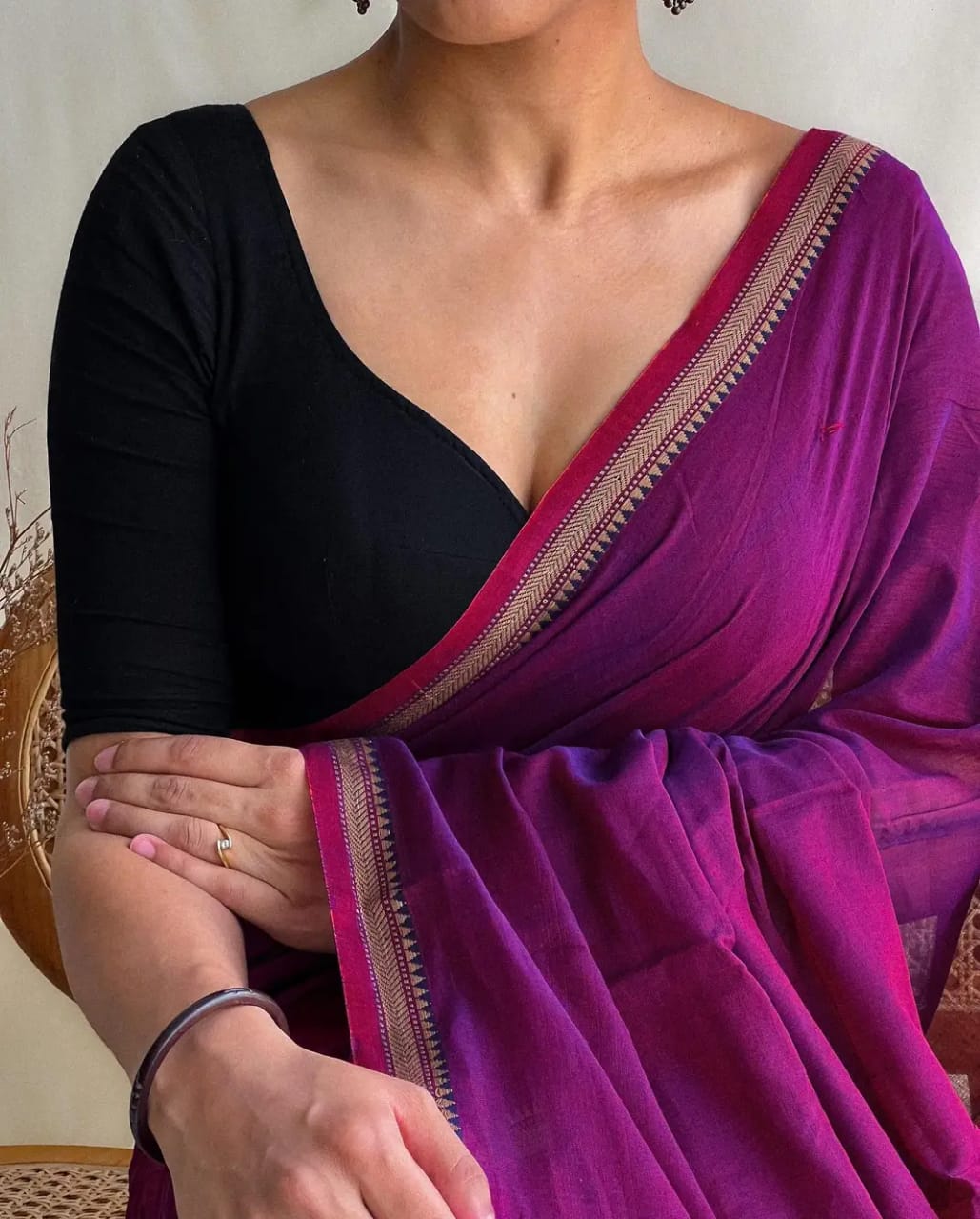 Gratifying Pure Khadi Cotton Saree