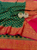 Inspiring Green Banarasi Semi Georgette Saree