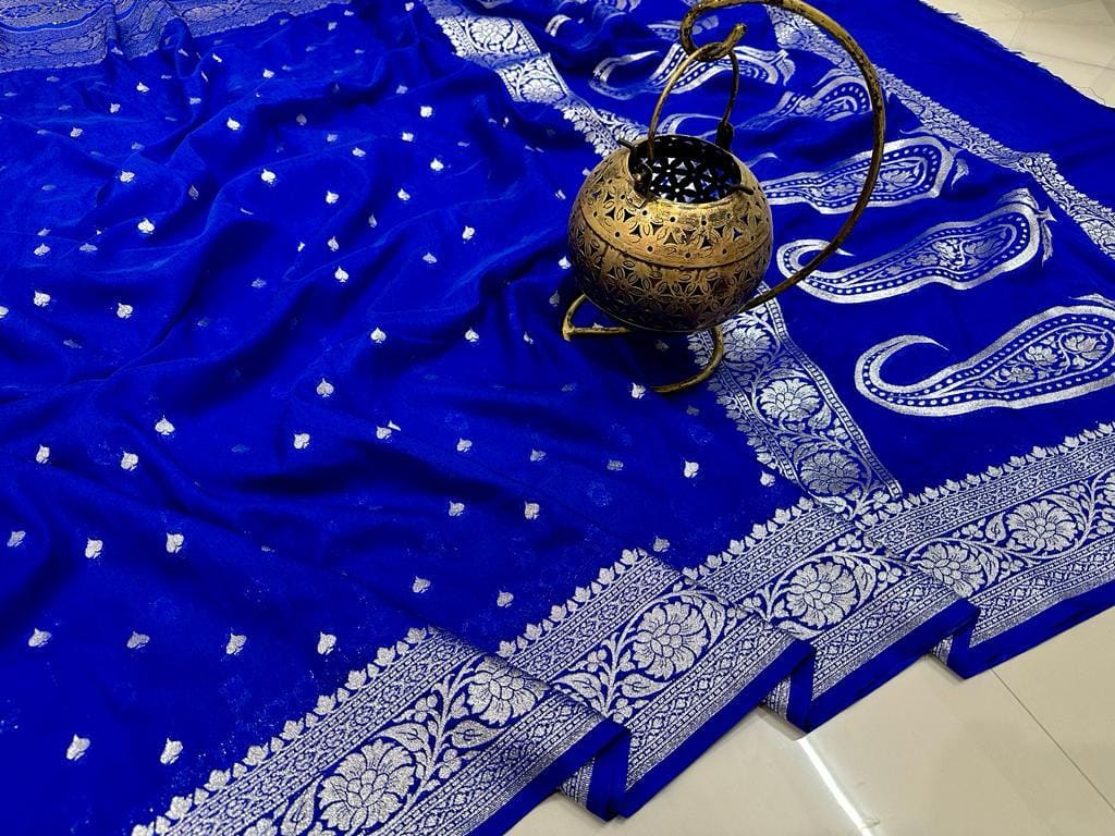 Dazzling Semi Katan Silk Banarasi Saree