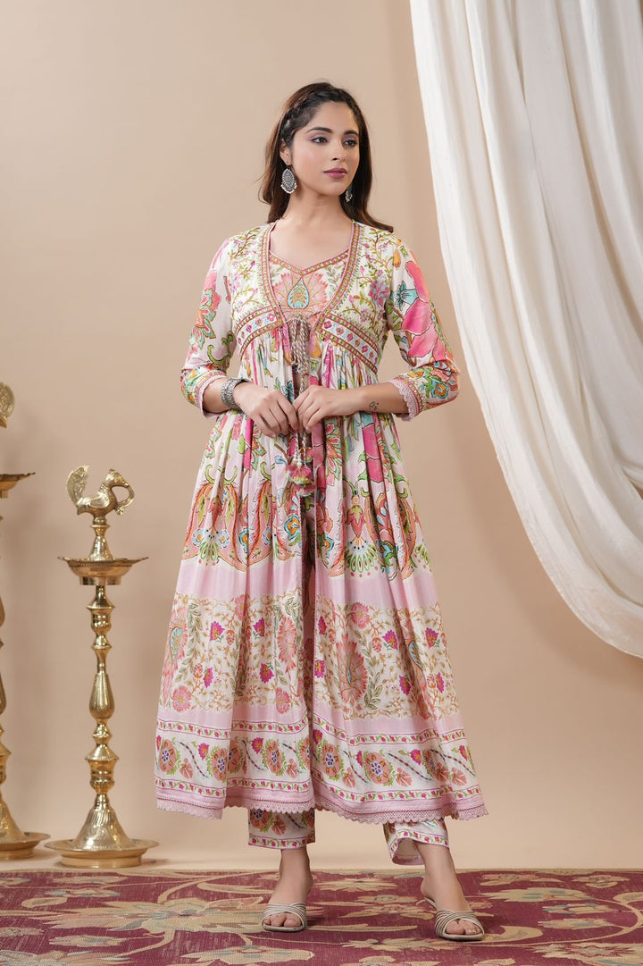 Floral Fiesta - A Designer Suit Set