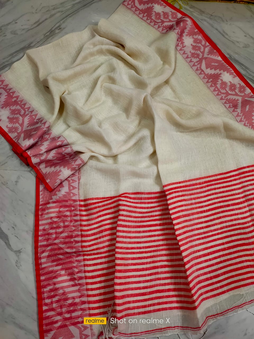 Karat Linen Jamdani Saree