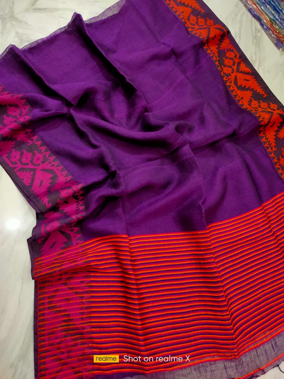 Karat Linen Jamdani Saree