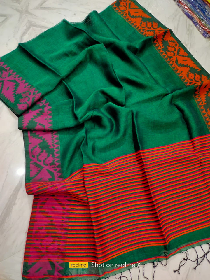 Karat Linen Jamdani Saree