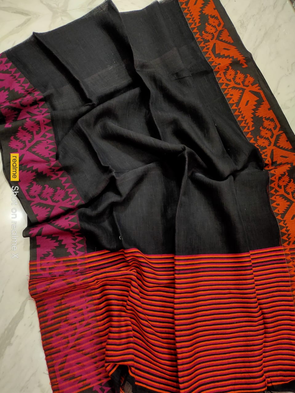 Karat Linen Jamdani Saree