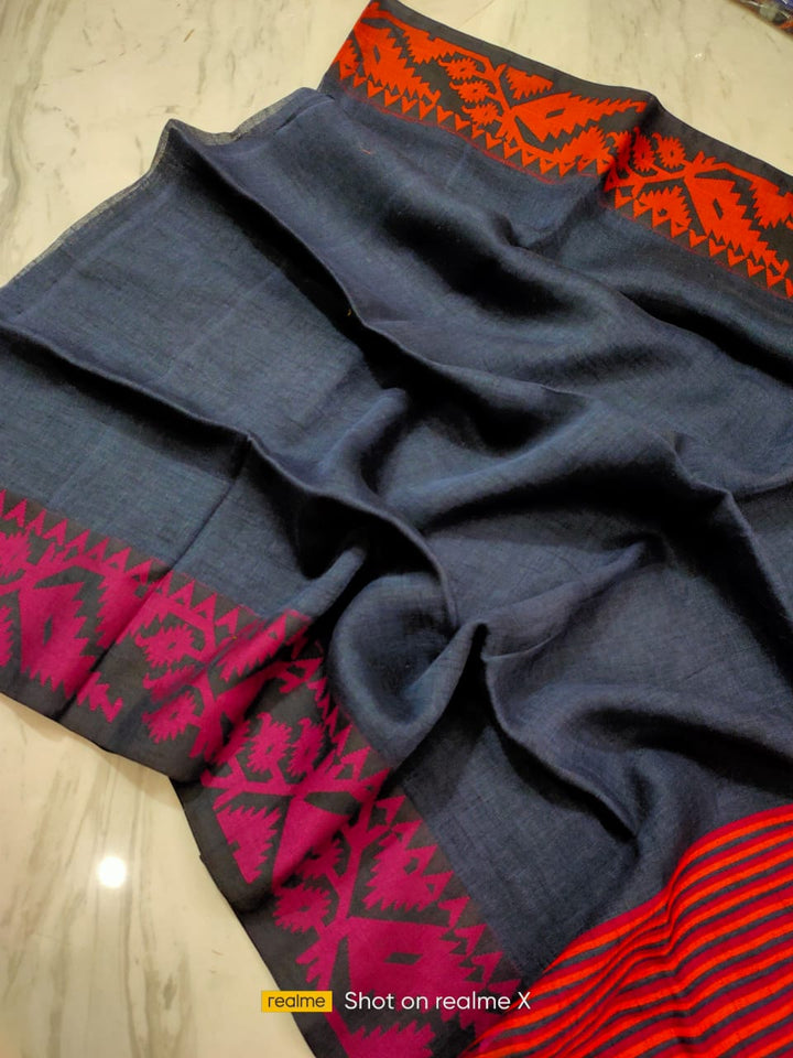 Karat Linen Jamdani Saree