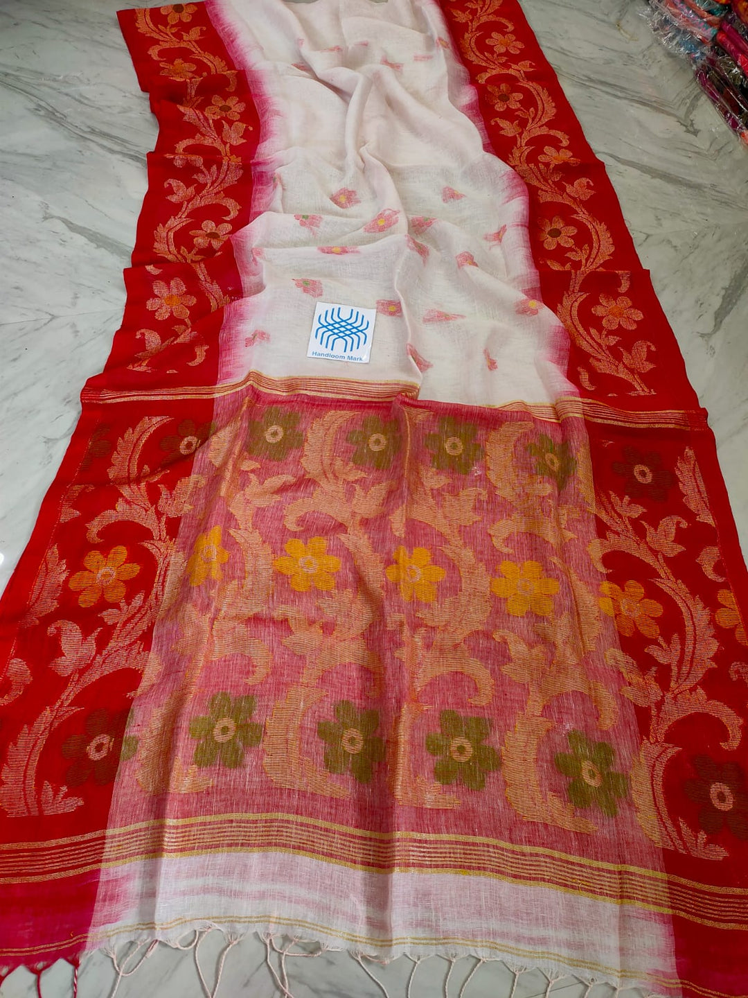 Debi Boron Linen Banarasi Saree