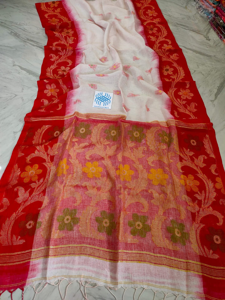 Debi Boron Linen Banarasi Saree