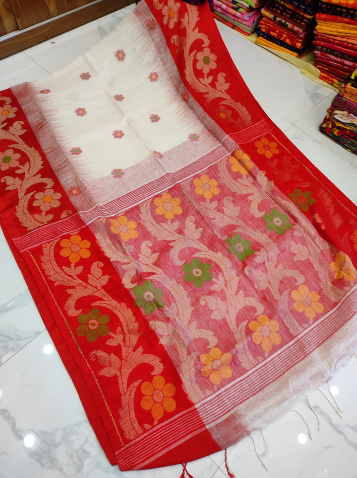 Debi Boron Linen Banarasi Saree