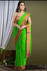 Aura Of Pure Khadi Cotton (Favourite Green Color) Saree