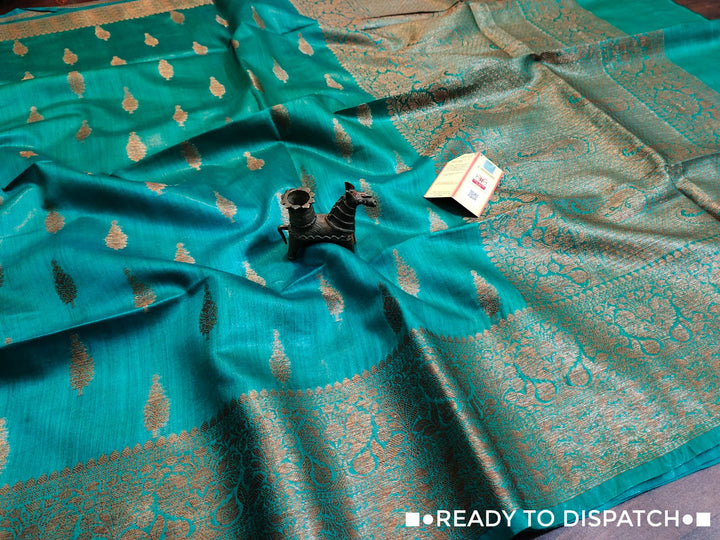 Exquisite Munga Tussar Banarasi Saree