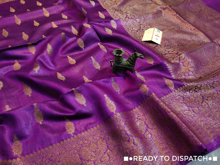 Exquisite Munga Tussar Banarasi Saree