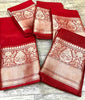 Pure Handwoven Silk Linen Banarasi
