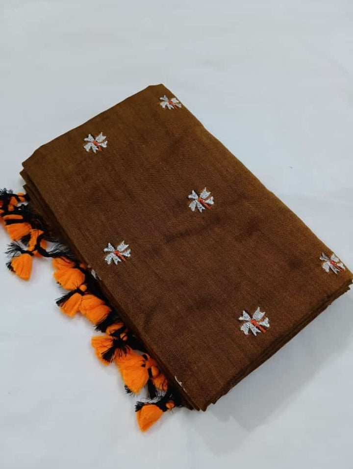 Bengal Shiuli khadi Saree