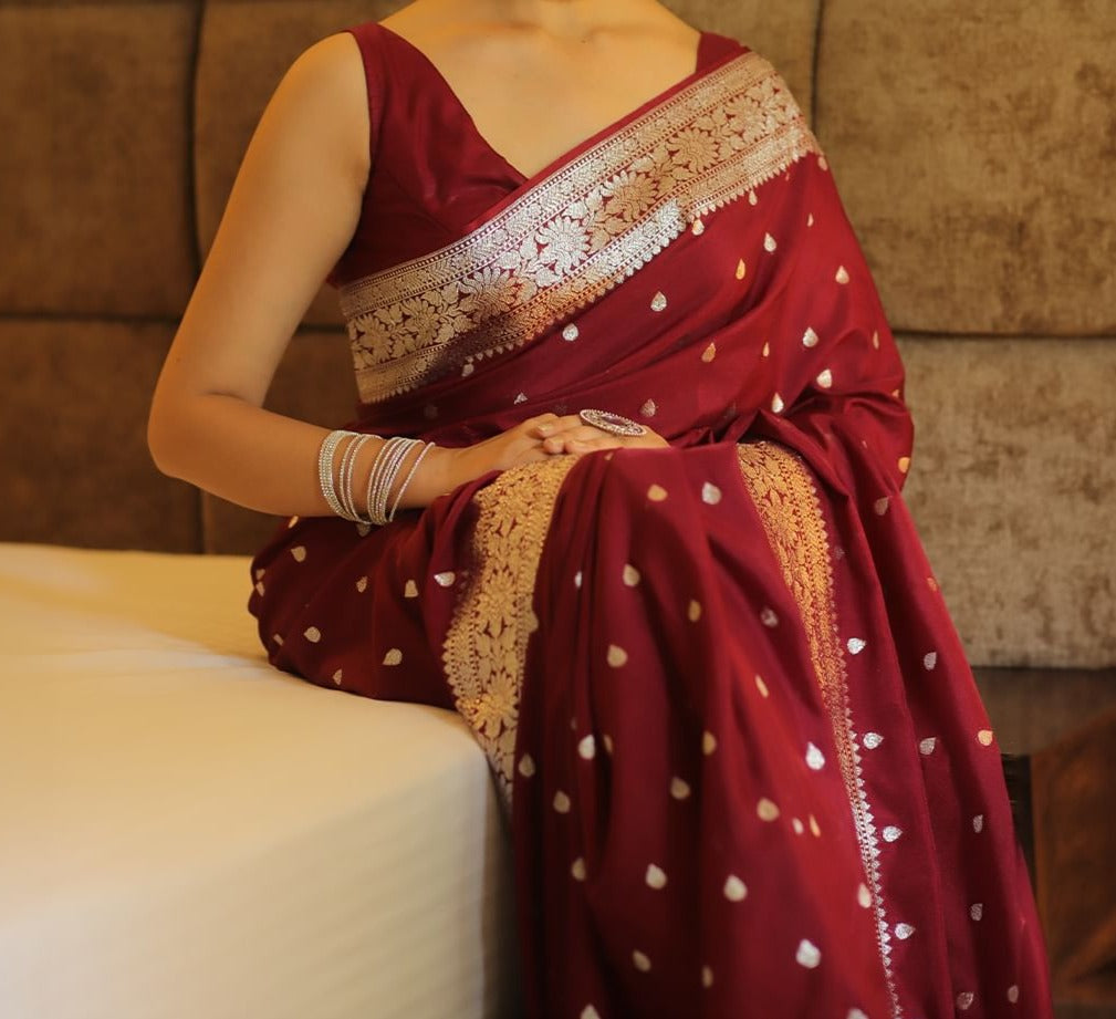 Banarsi semi katan silk Saree