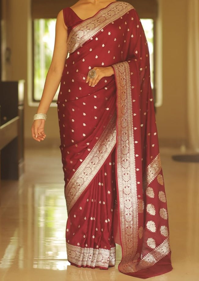 Banarsi semi katan silk Saree