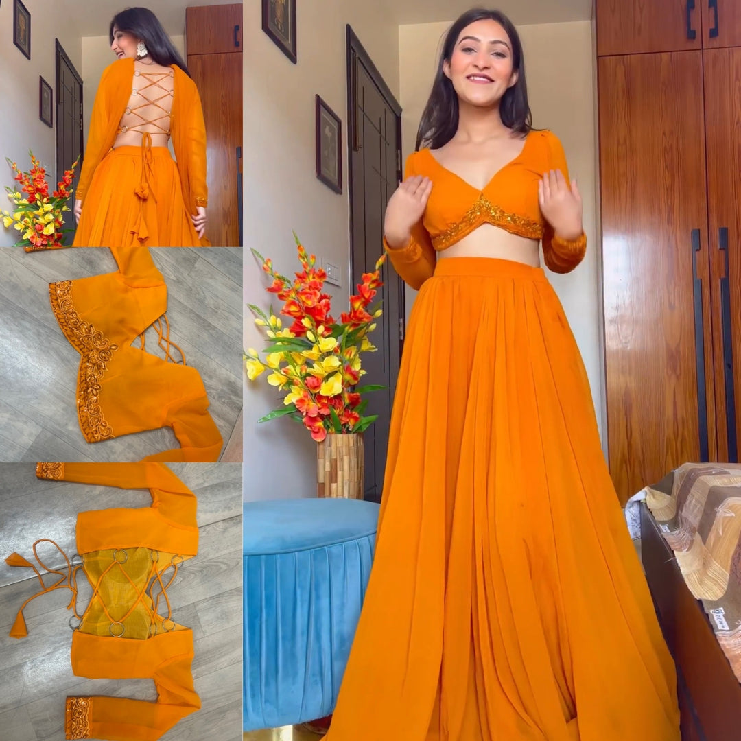 Mesmerizing Orange (Stitch-It-Your-Way Edition) Lehenga Choli