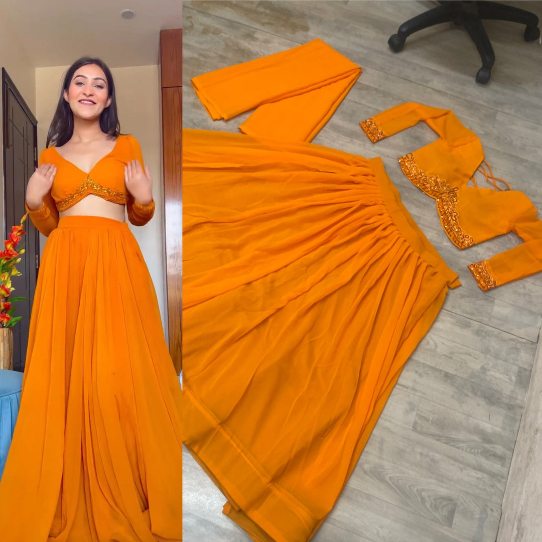 Mesmerizing Orange (Stitch-It-Your-Way Edition) Lehenga Choli