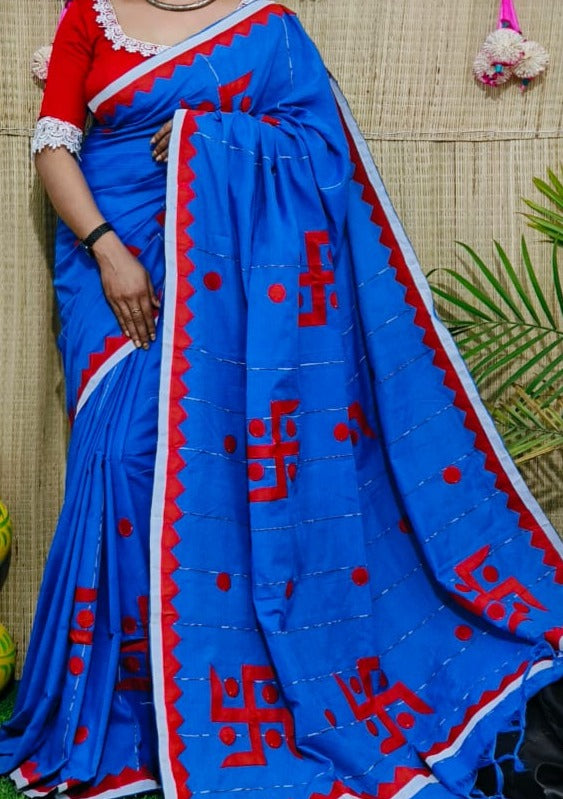 Swastik  Khesh khadi cotton saree