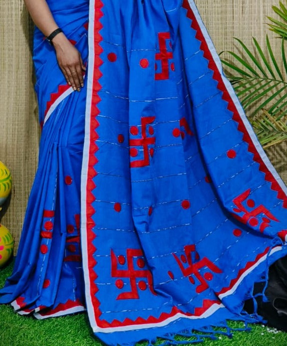 Swastik  Khesh khadi cotton saree