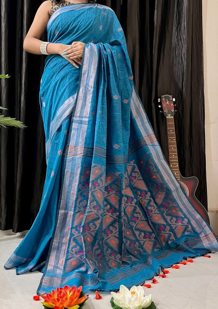 Soft Dhakai Jamdani Saree (adi81097)