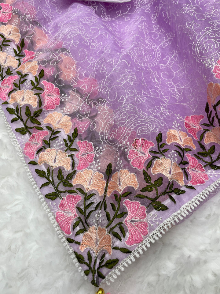 Lavender Dream Organza Saree ,