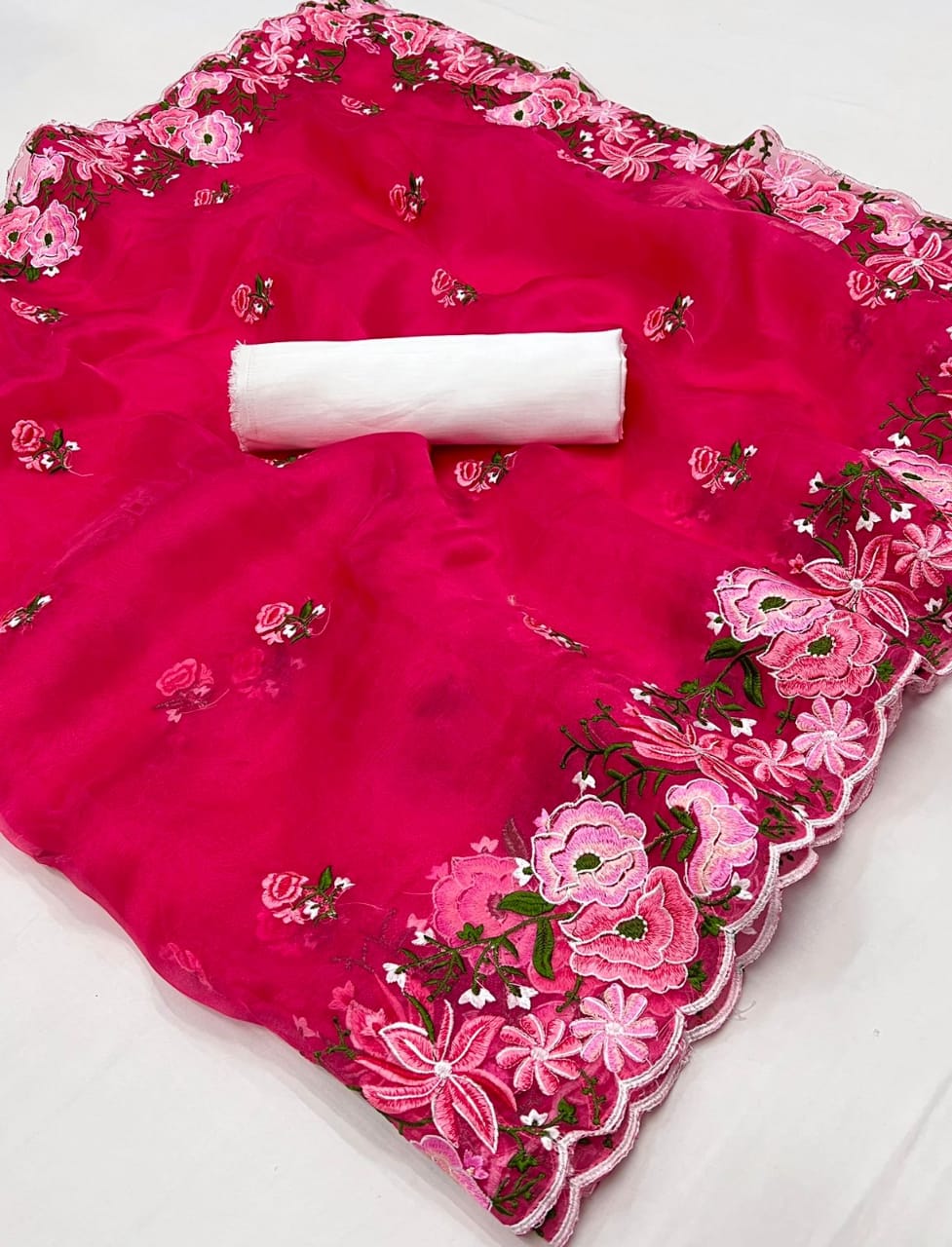 Cherry Crush - Most Desirable Pink Organza Saree