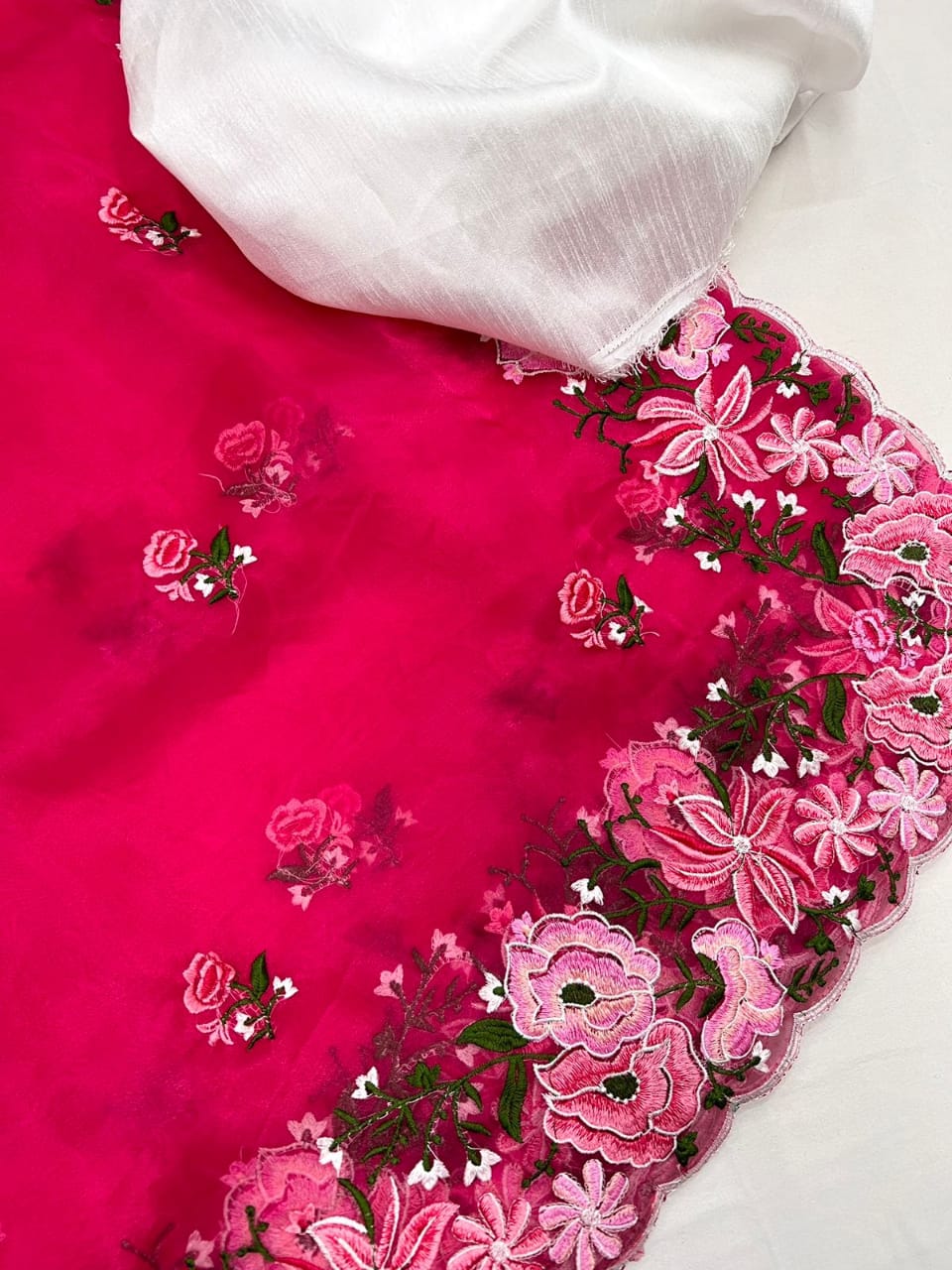 Cherry Crush - Most Desirable Pink Organza Saree